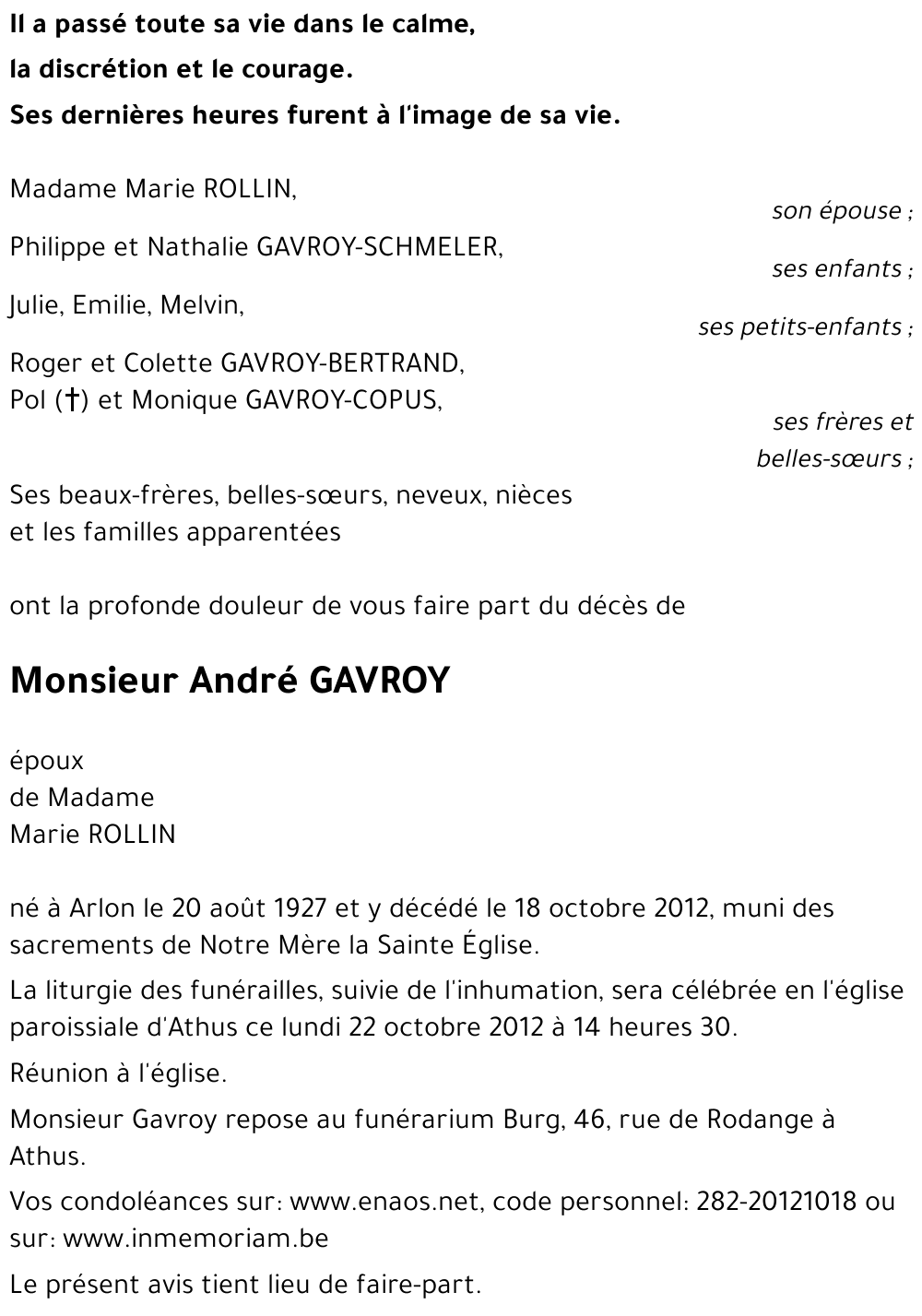 André GAVROY