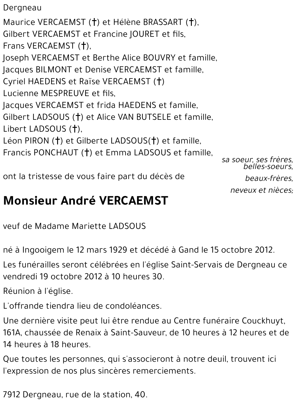 André VERCAEMST