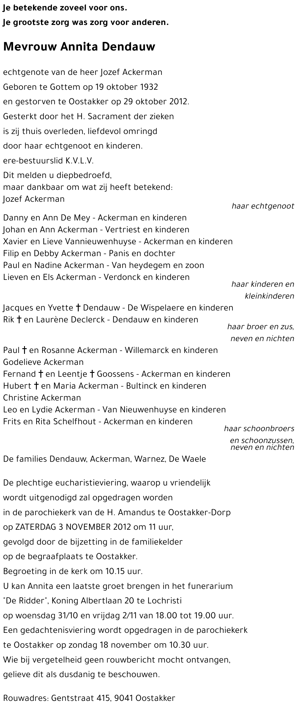Annita Dendauw