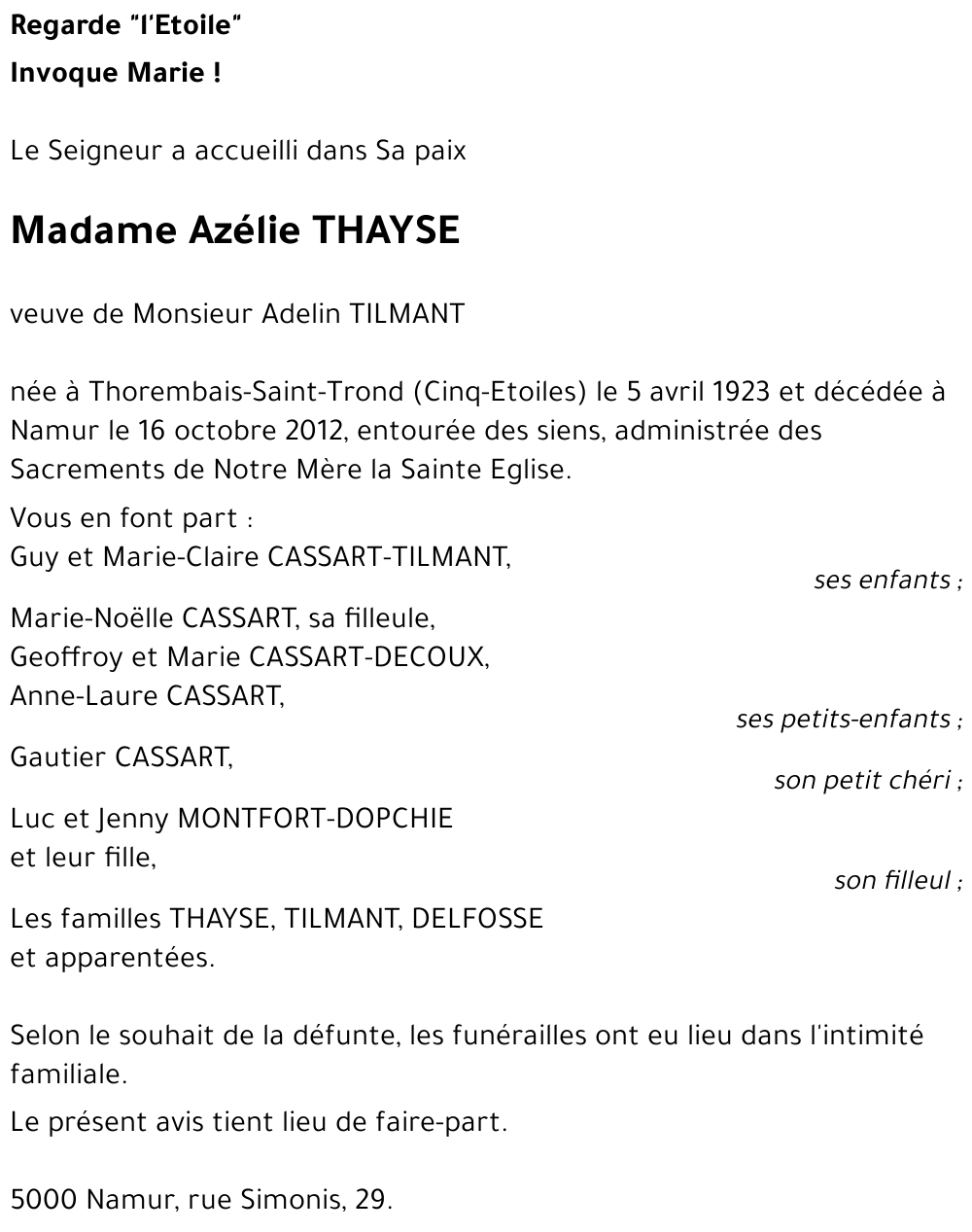 Azélie THAYSE