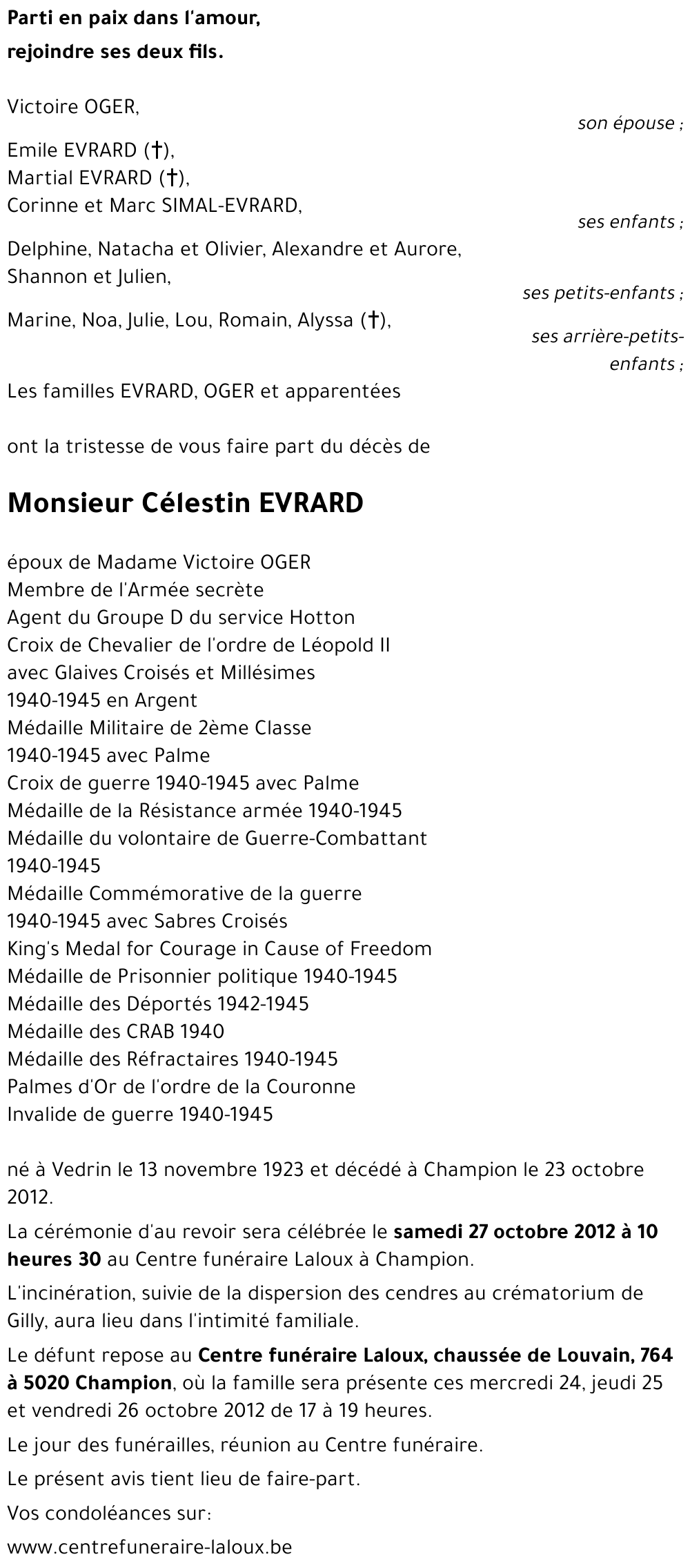 Célestin EVRARD