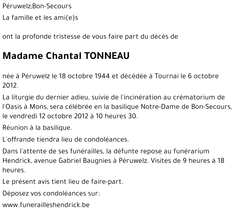 Chantal TONNEAU