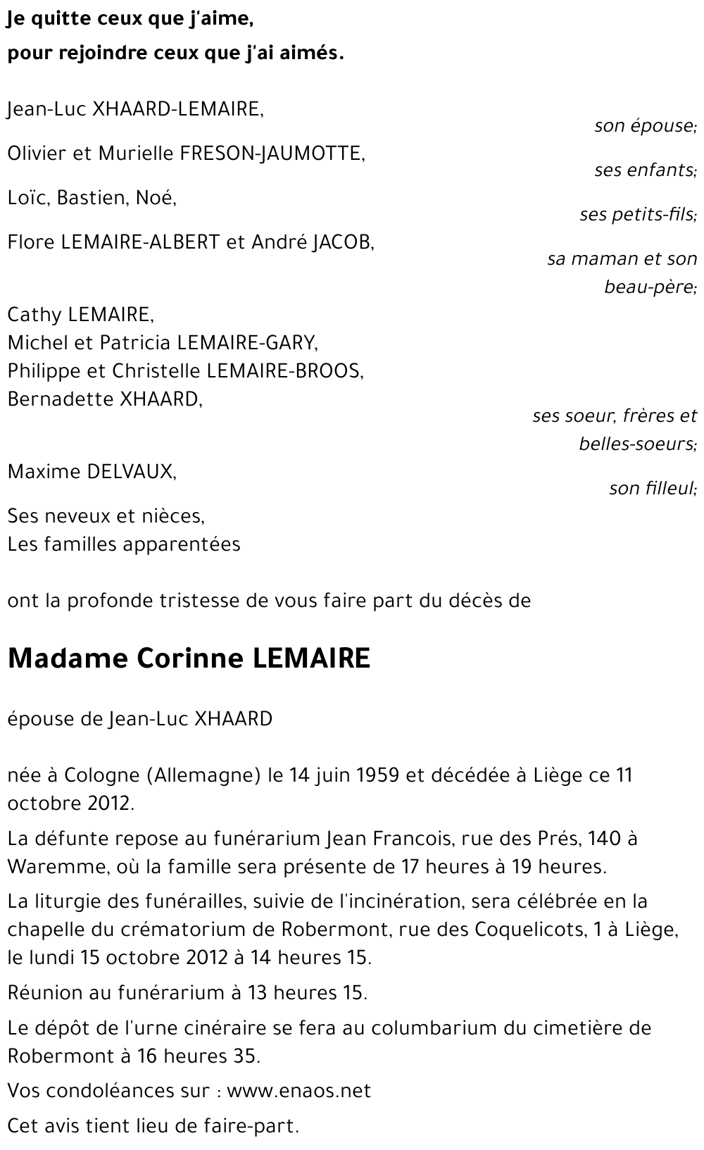 Corinne LEMAIRE