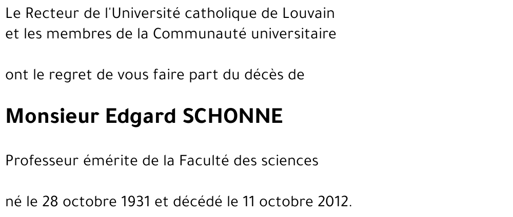 Edgard SCHONNE