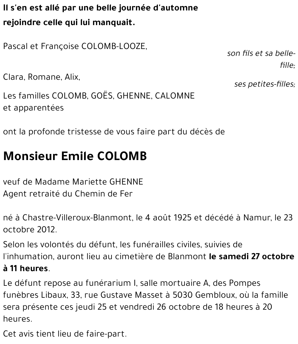 Emile COLOMB
