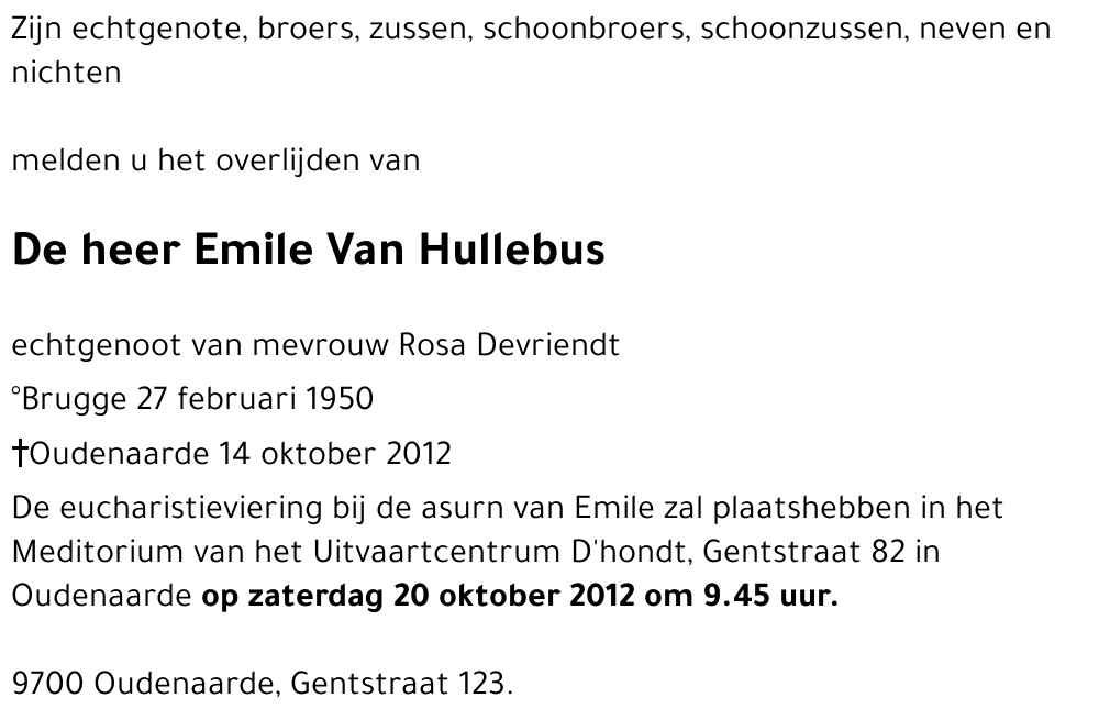 Emile Van Hullebus