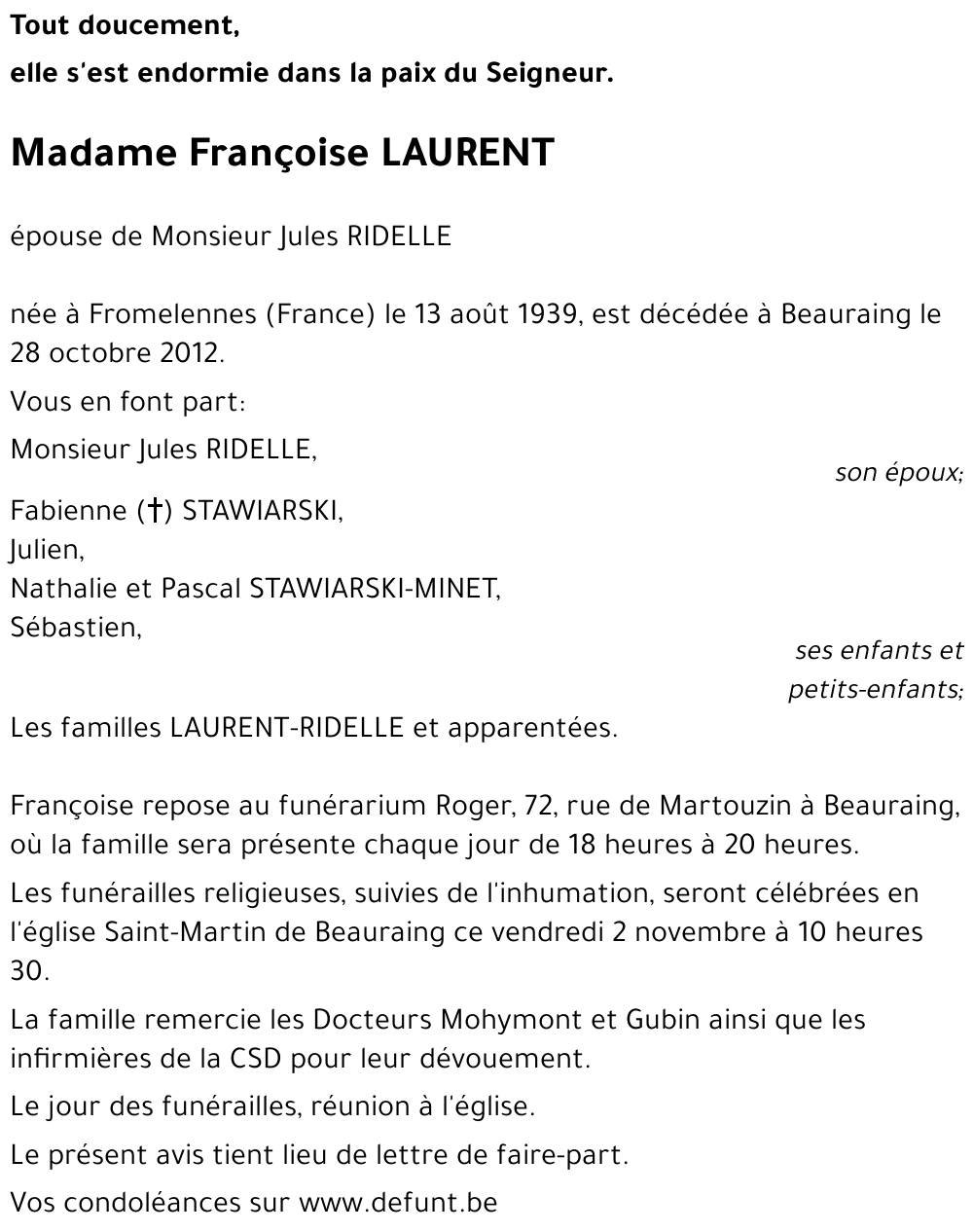 Françoise LAURENT