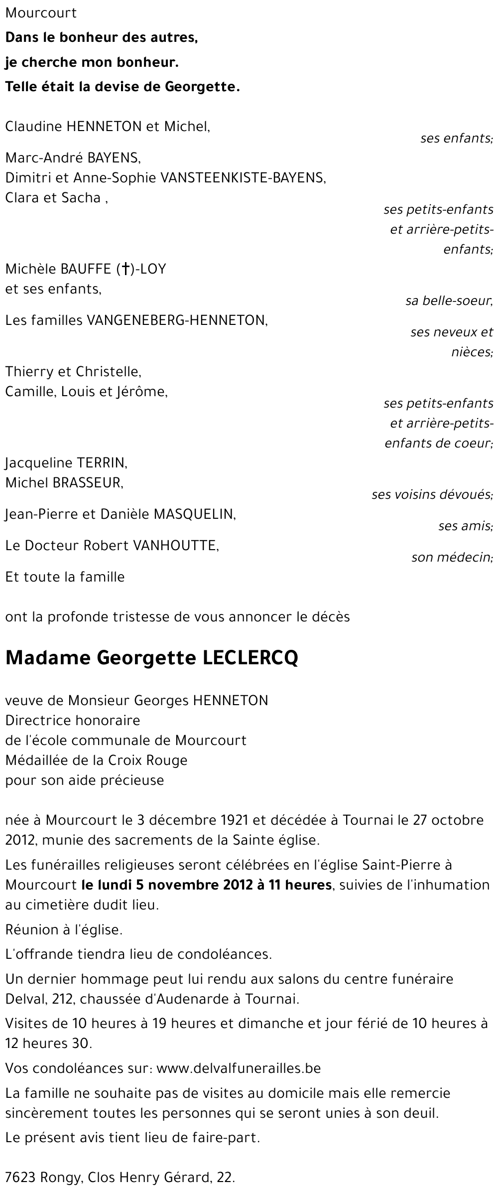 Georgette LECLERCQ