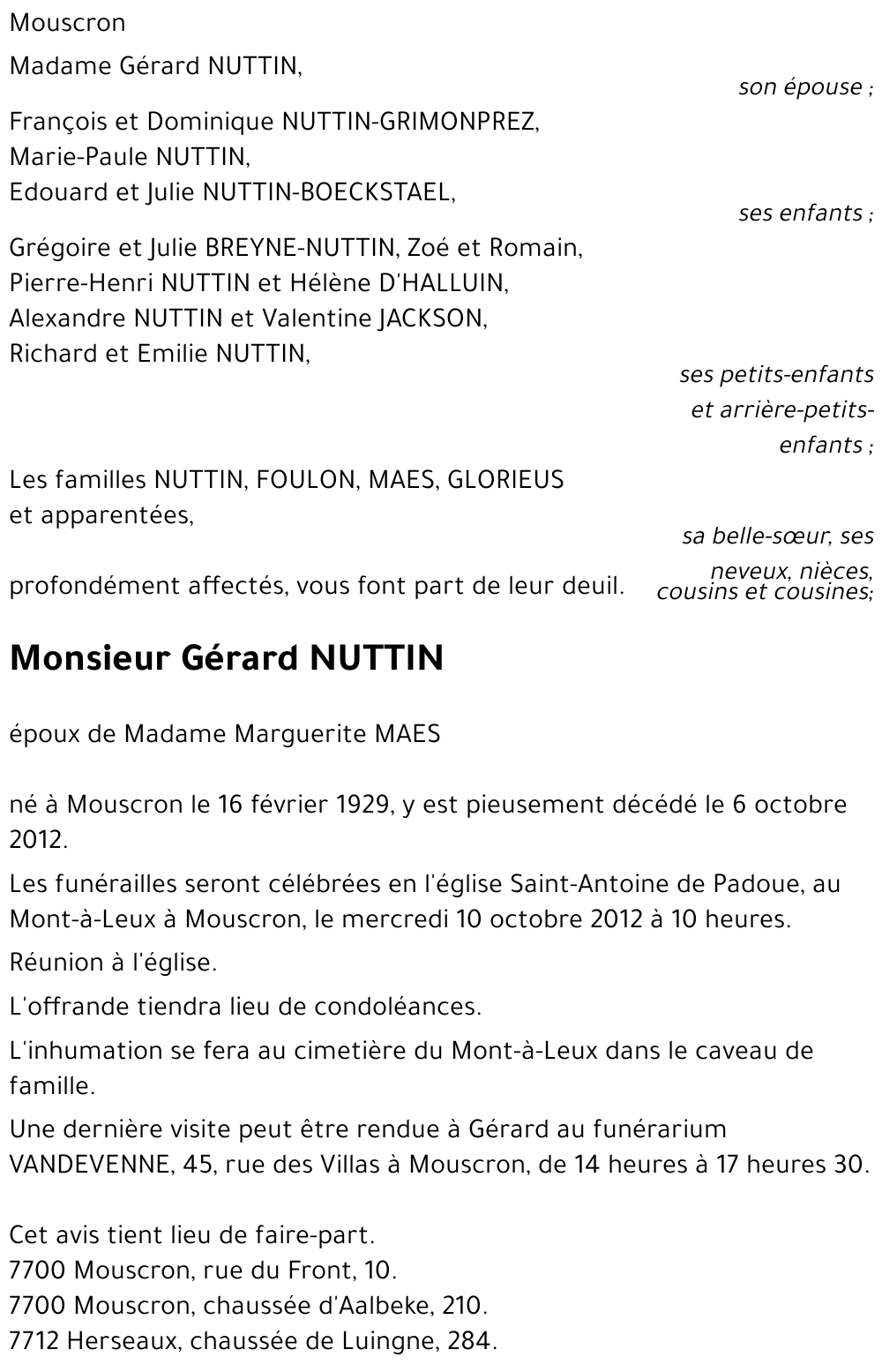 Gérard NUTTIN