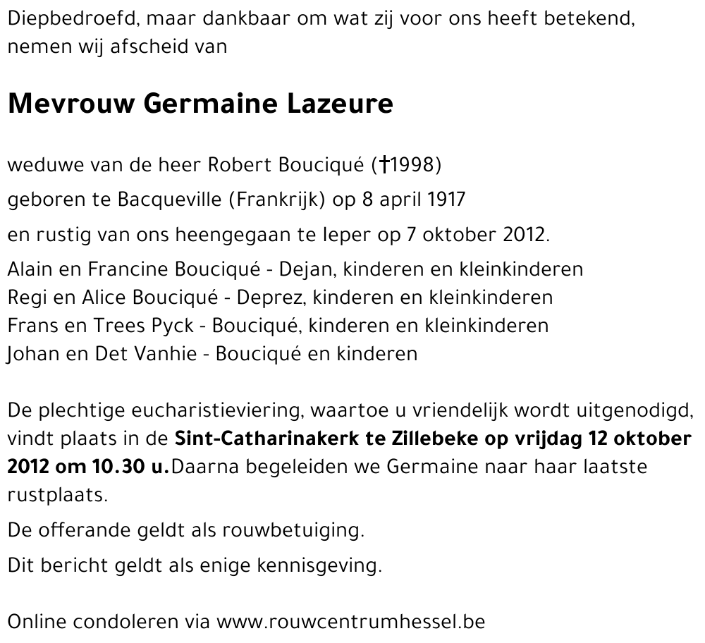 Germaine Lazeure