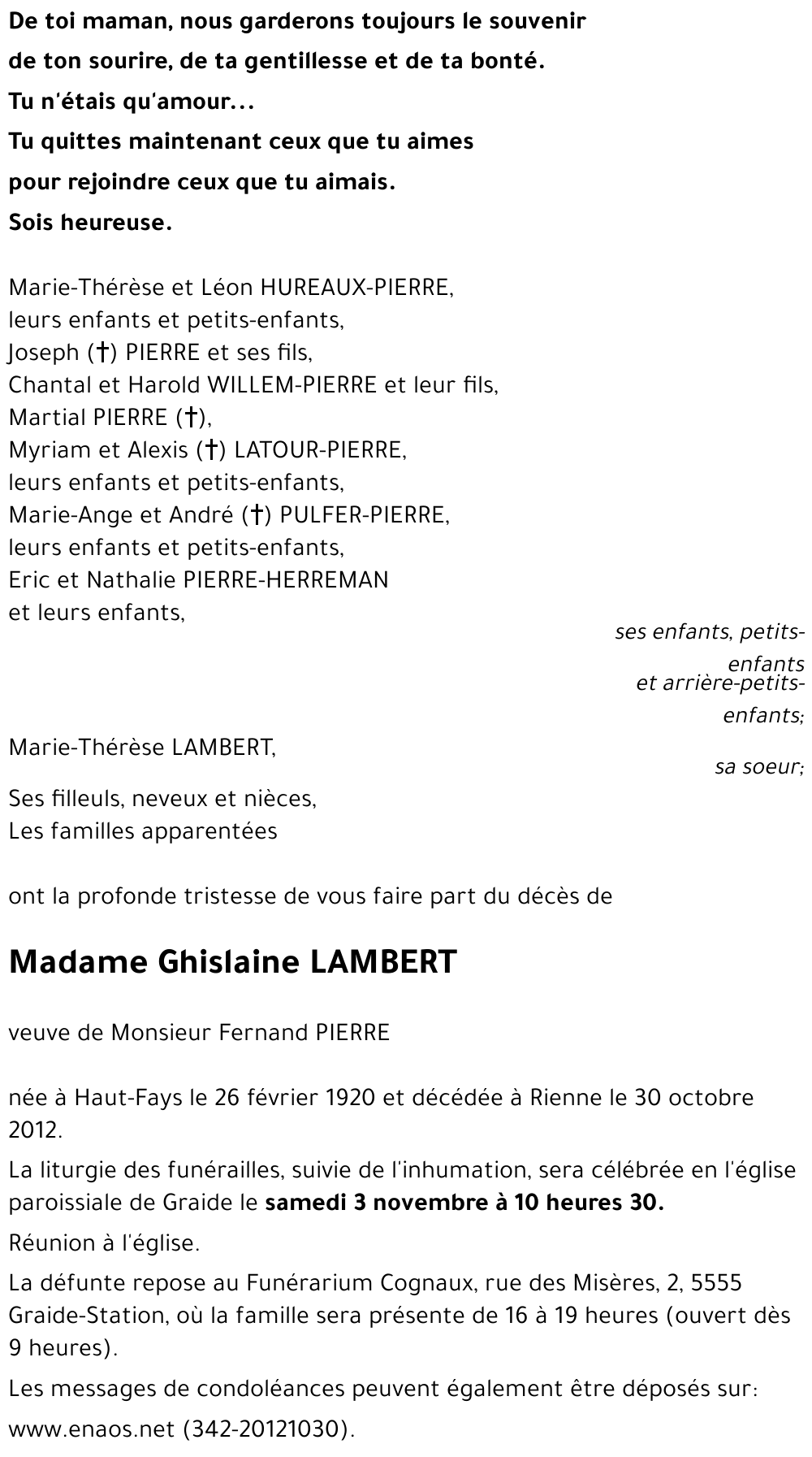 Ghislaine LAMBERT