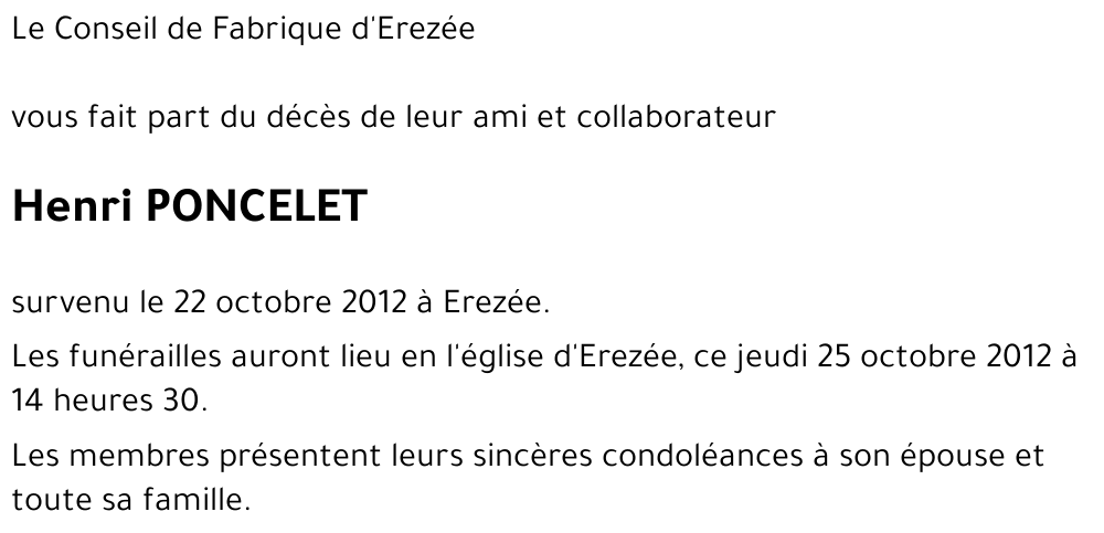 Henri PONCELET