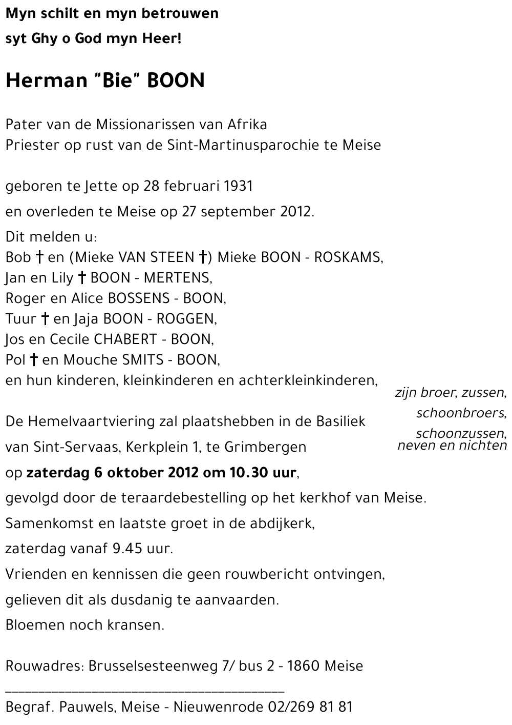 Herman (Bie) BOON