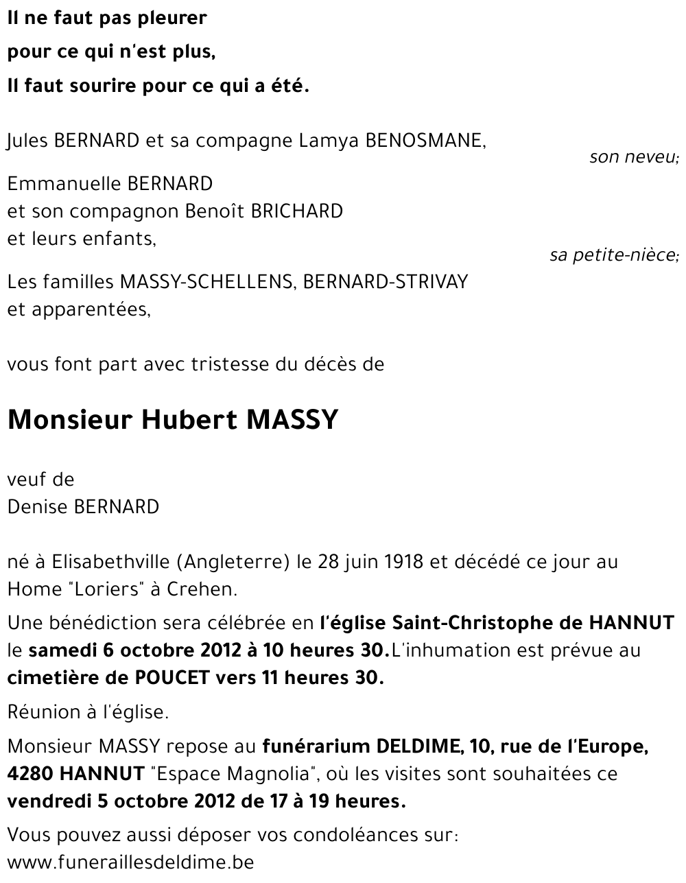 Hubert MASSY