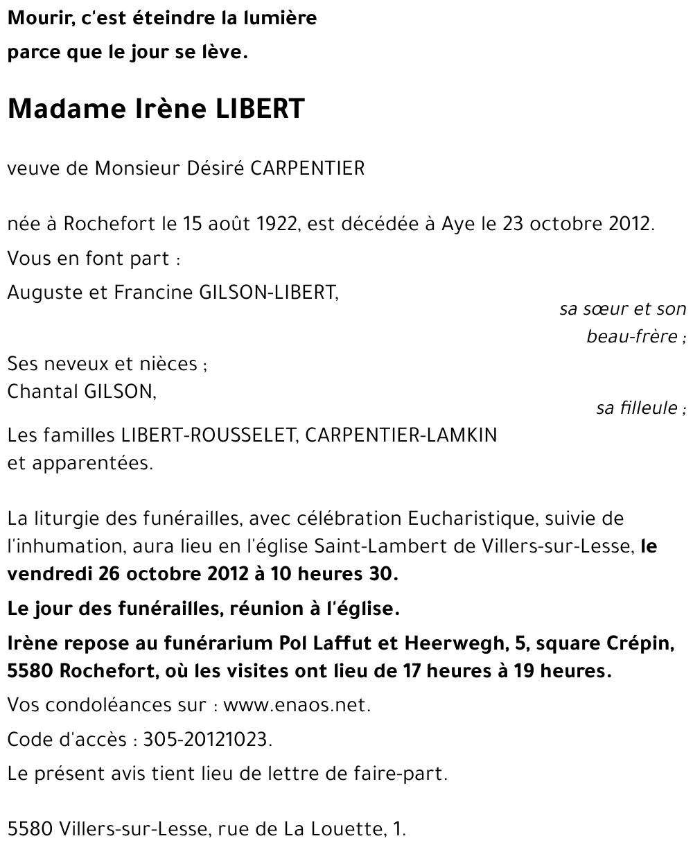 Irène LIBERT