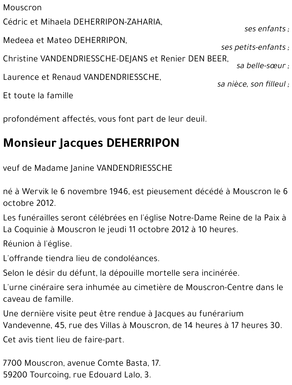 Jacques DEHERRIPON