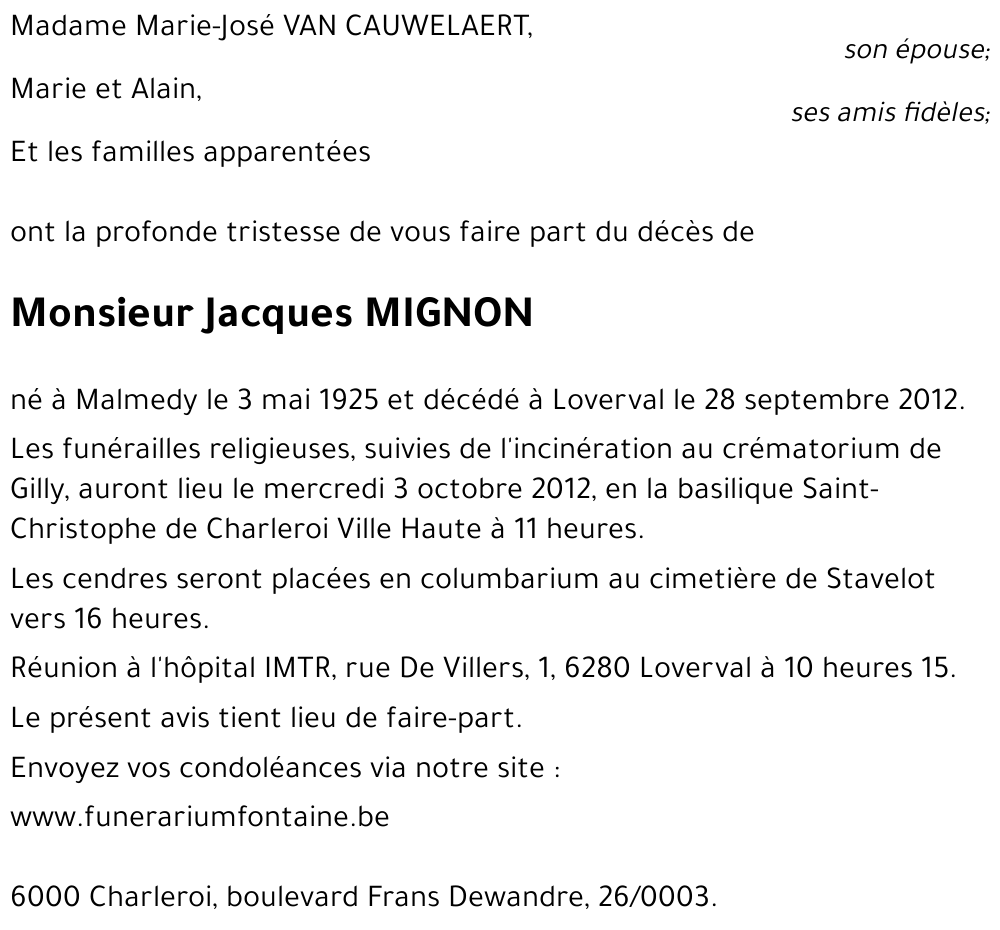 Jacques MIGNON