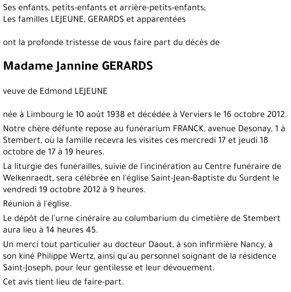 Jannine GERARDS