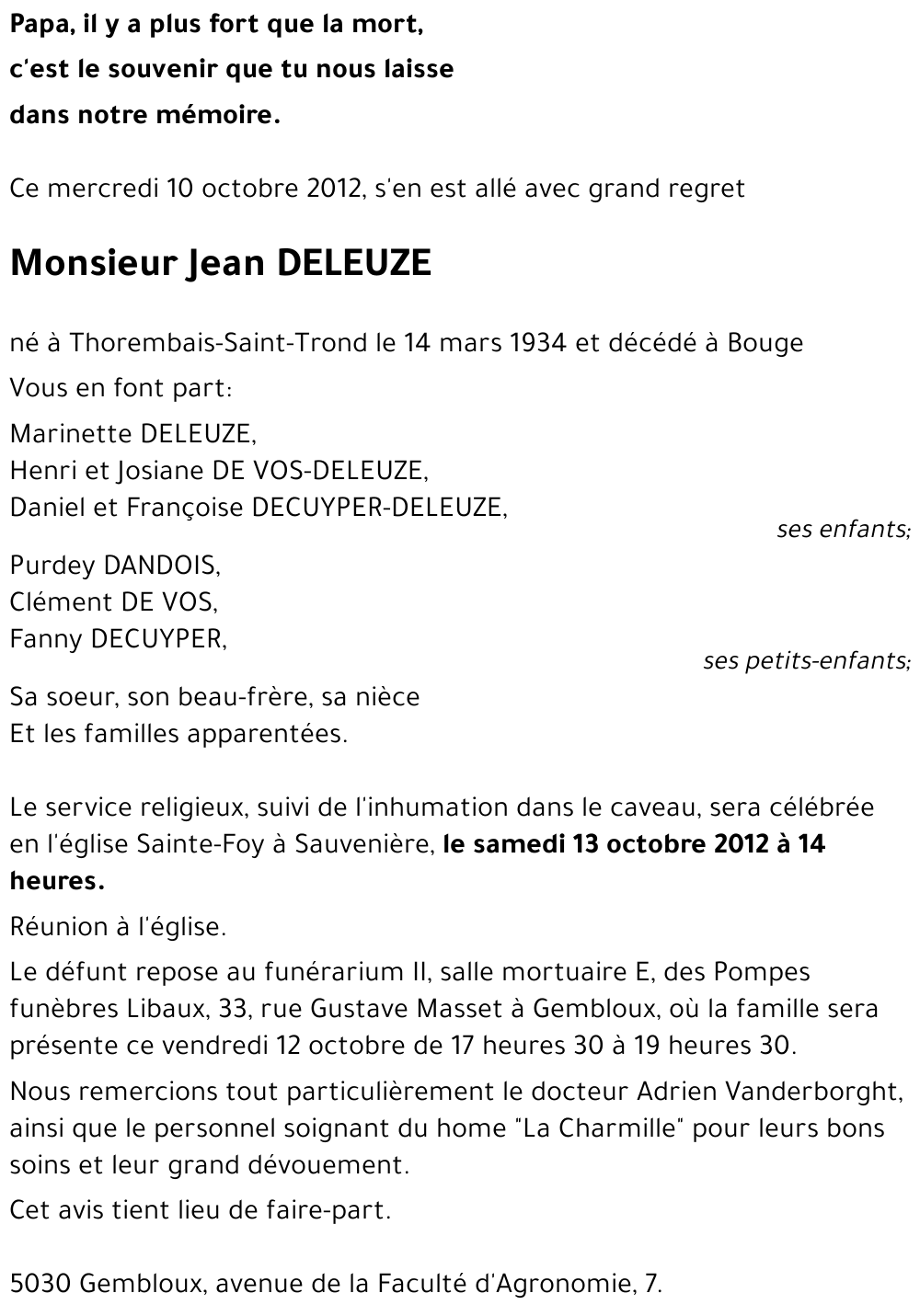 Jean DELEUZE