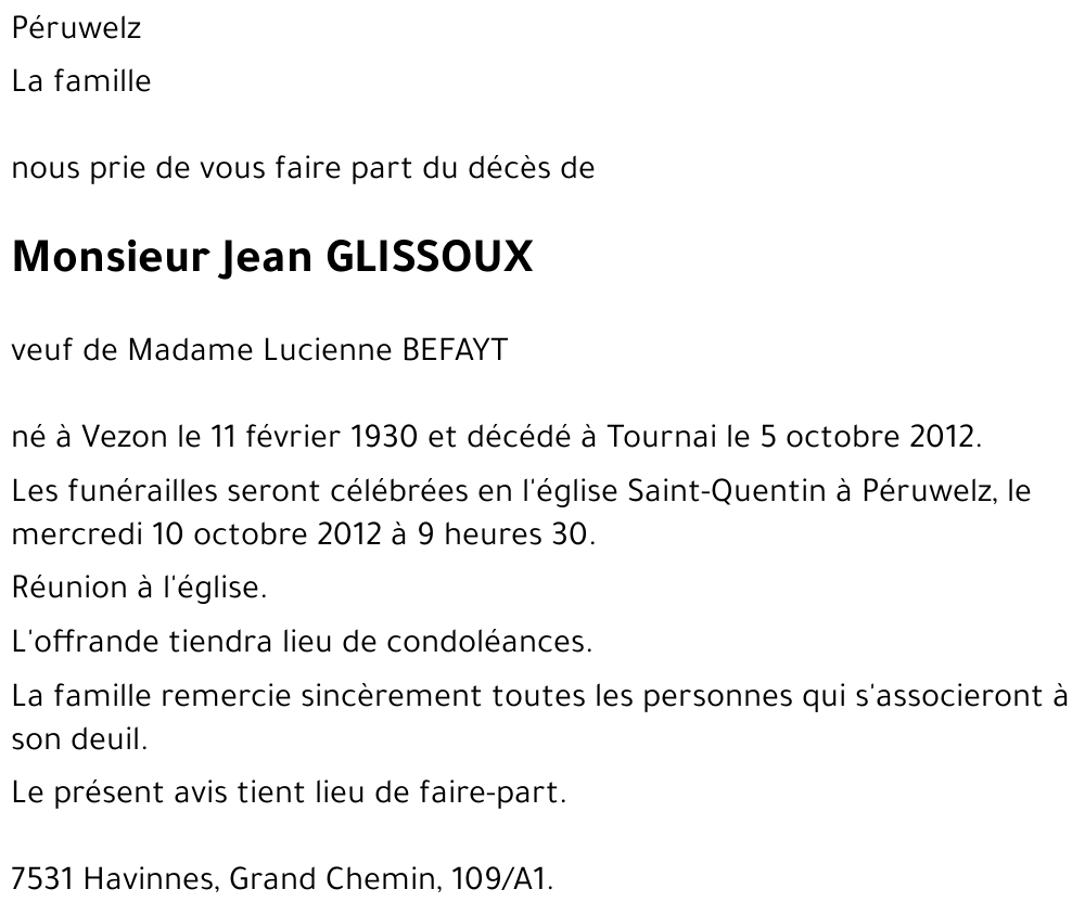 Jean GLISSOUX