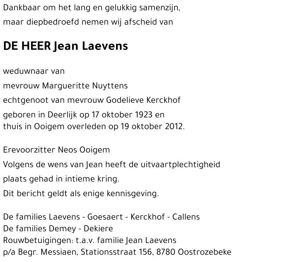 Jean Laevens