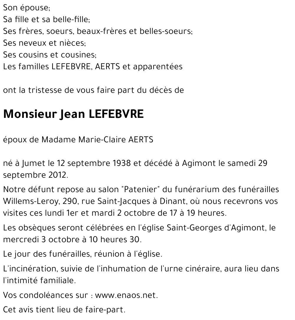 Jean LEFEBVRE