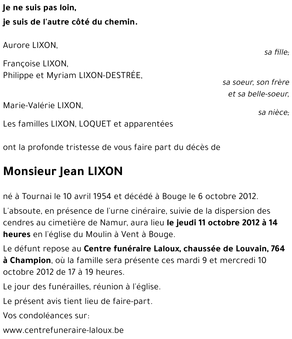 Jean LIXON