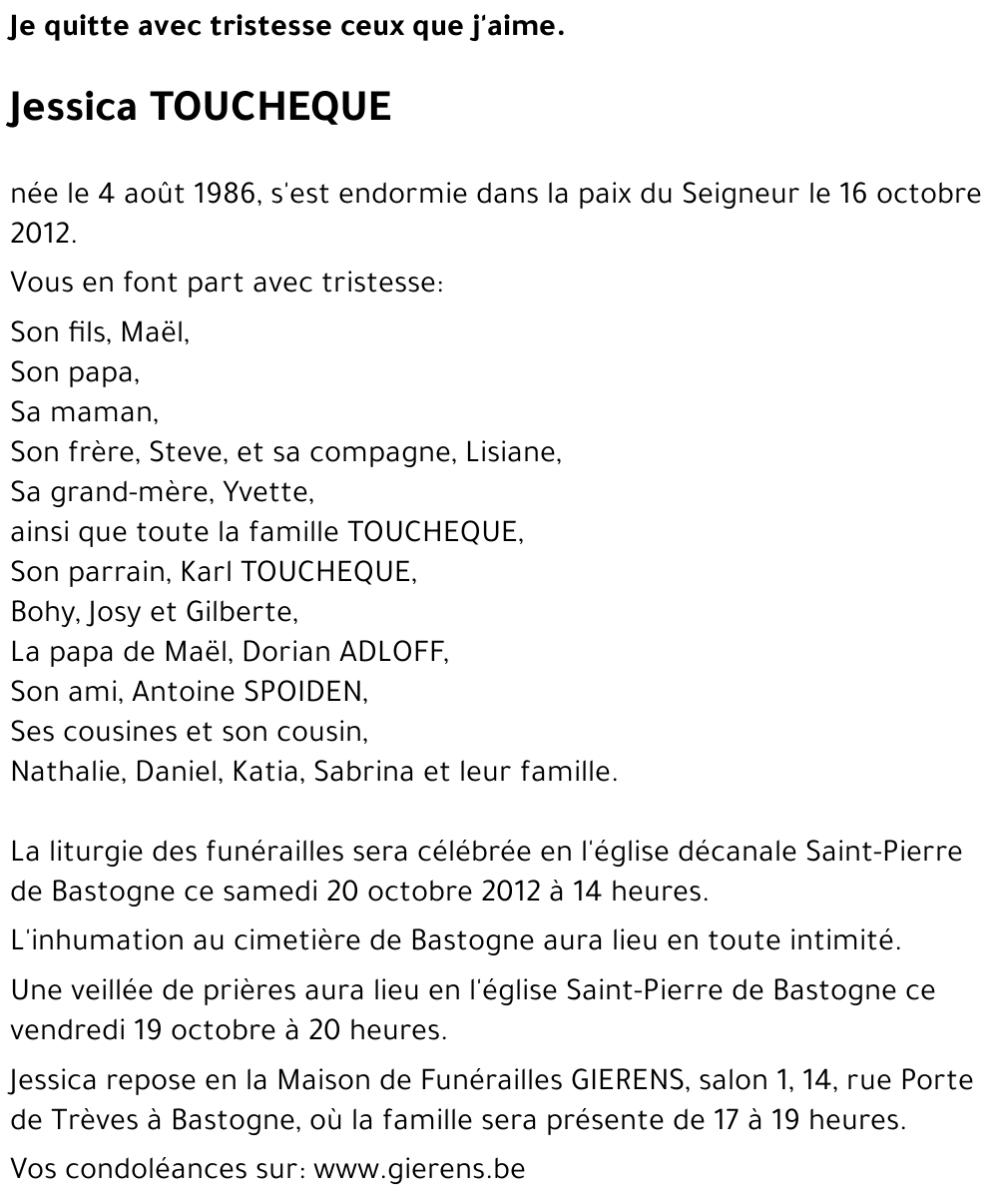 Jessica TOUCHEQUE