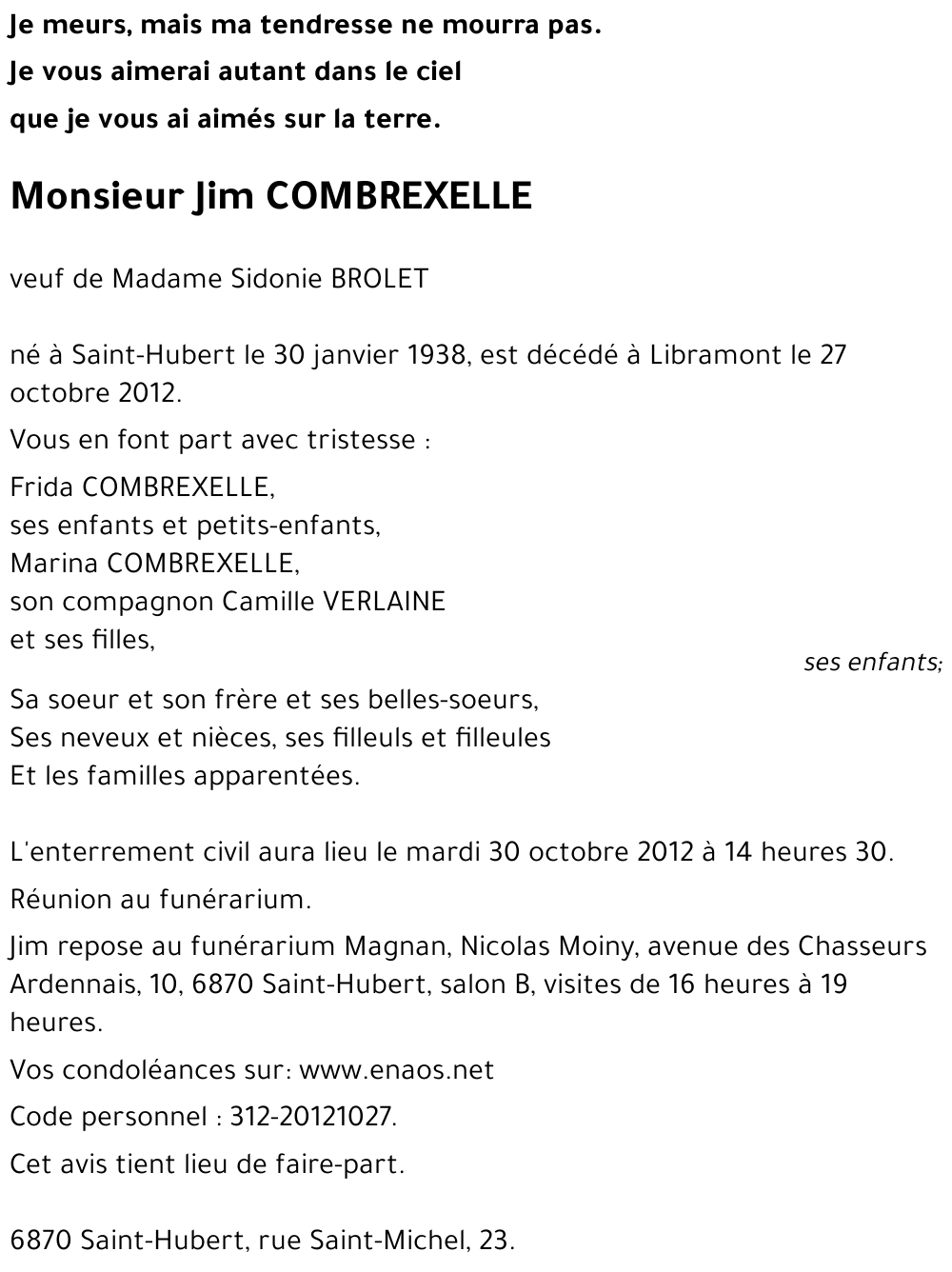 Jim COMBREXELLE