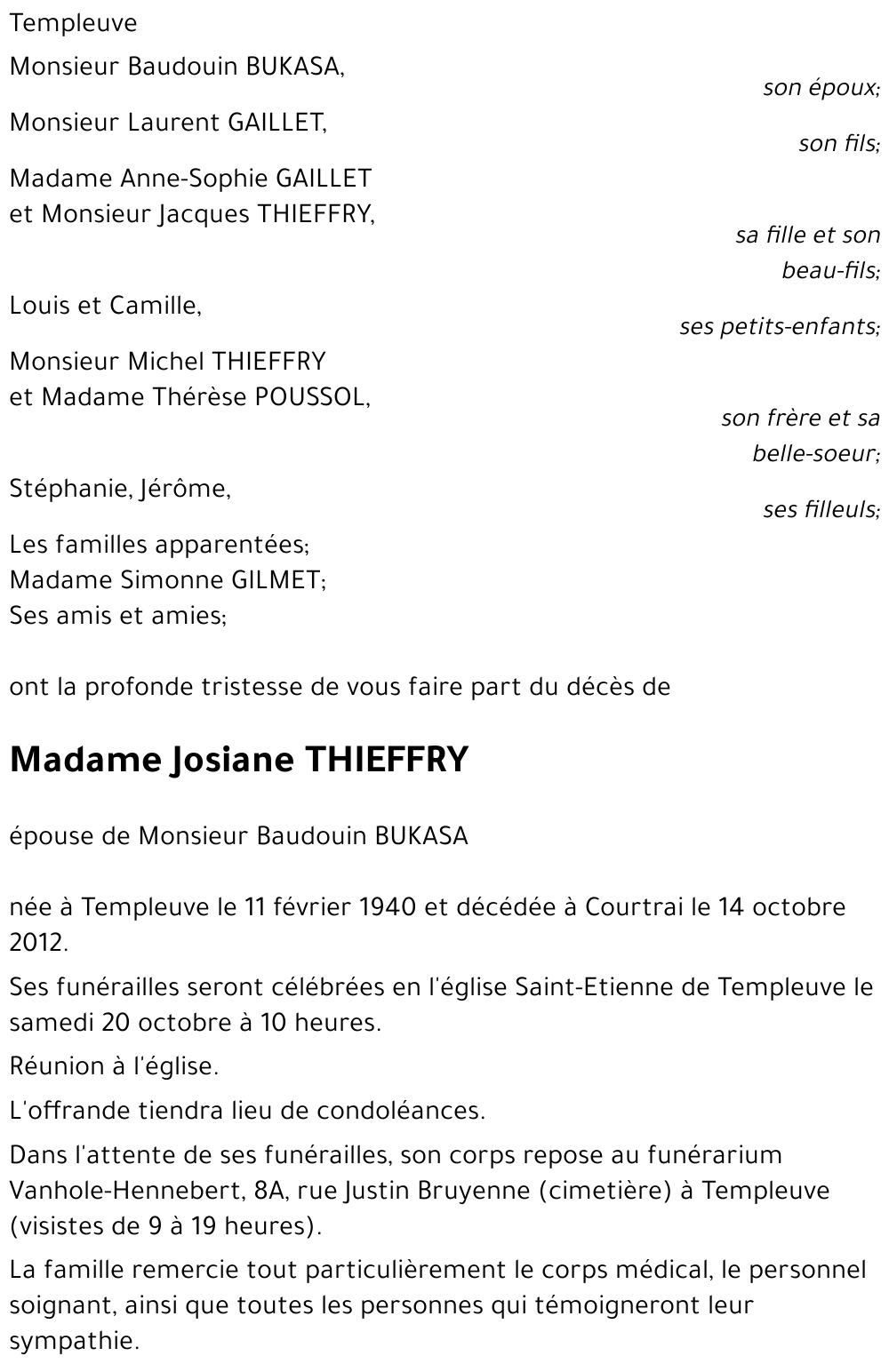 Josiane THIEFFRY