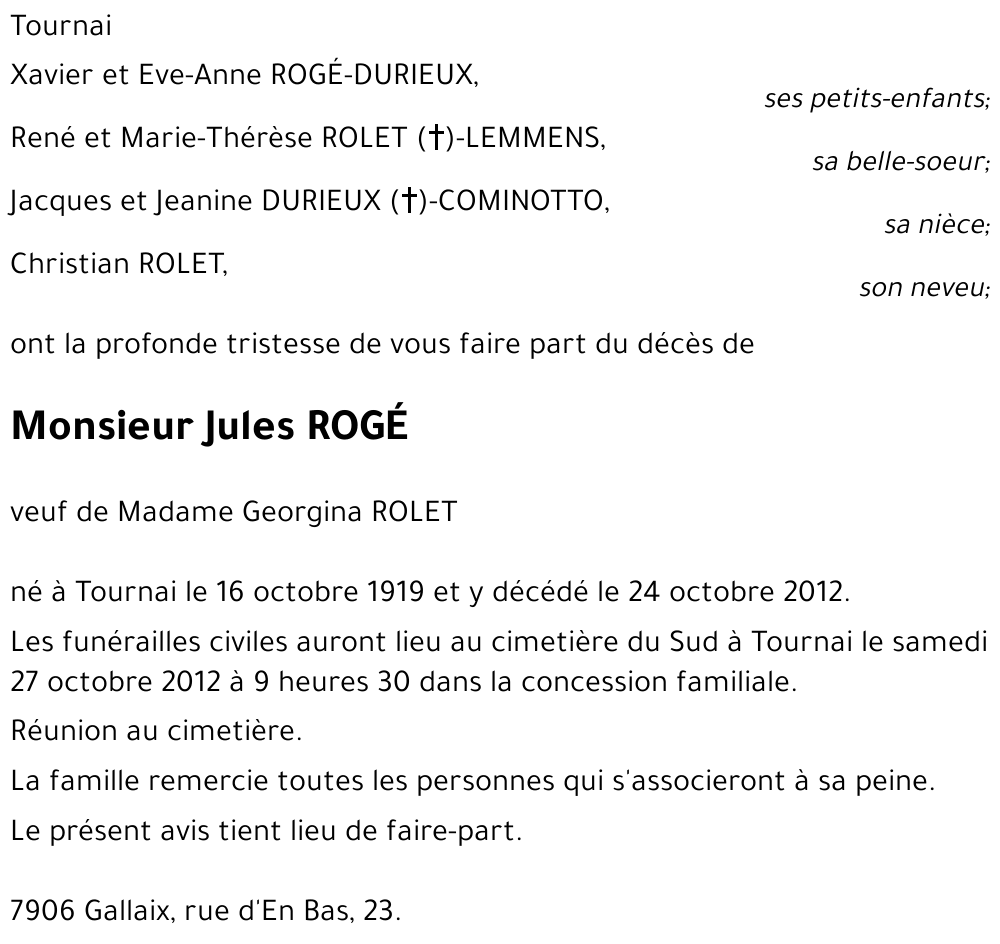 Jules ROGÉ