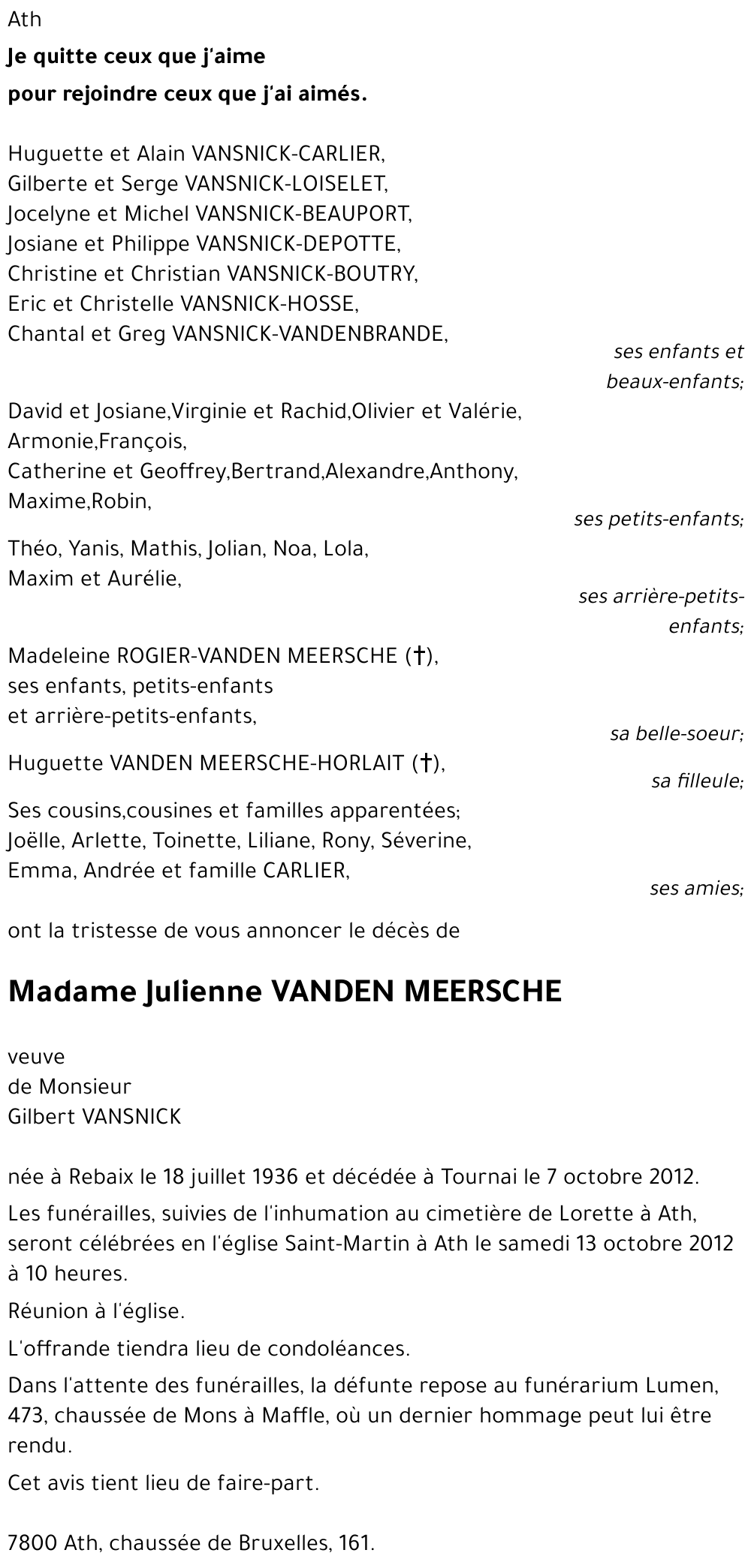 Julienne VANDEN MEERSCHE