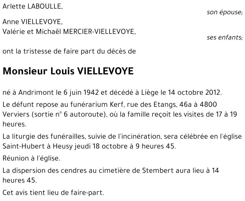 Louis VIELLEVOYE