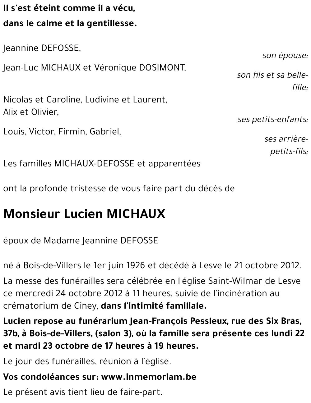 Lucien MICHAUX
