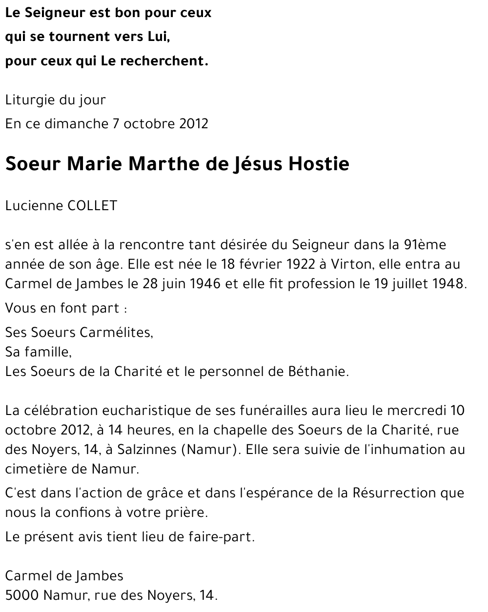 Lucienne COLLET