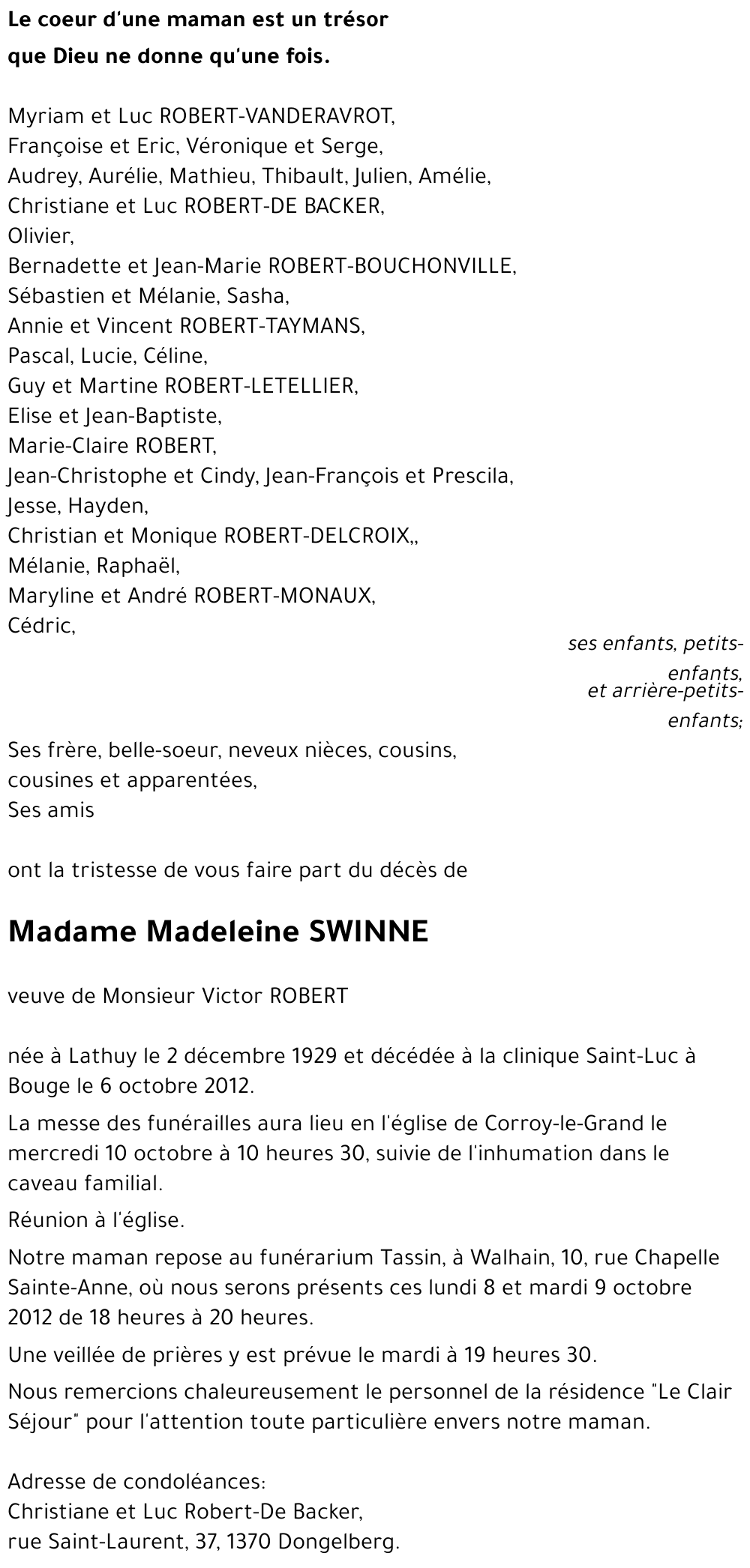 Madeleine SWINNE