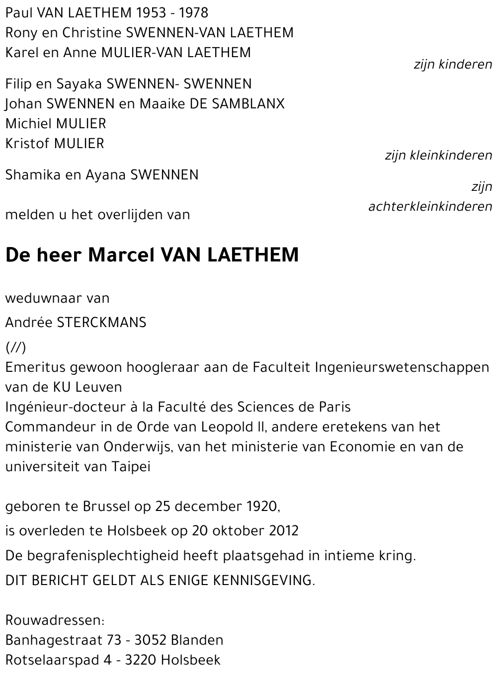 Marcel Van Laethem