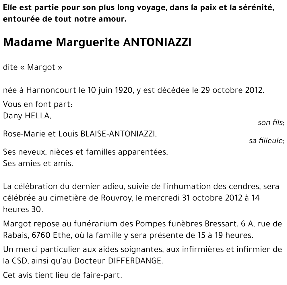 Marguerite ANTONIAZZI