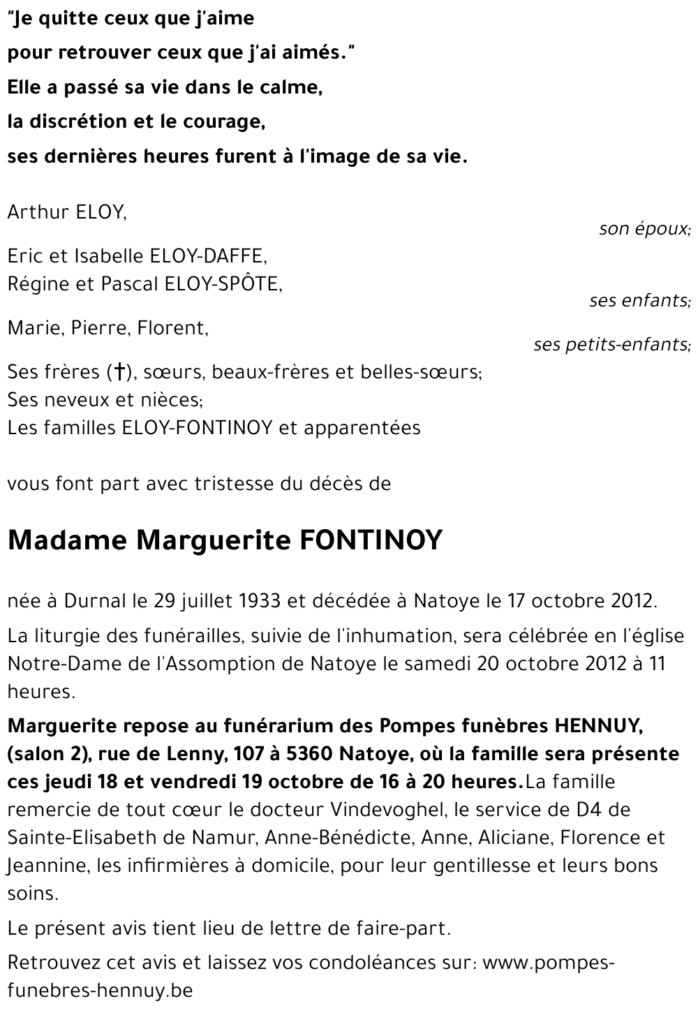 Marguerite FONTINOY