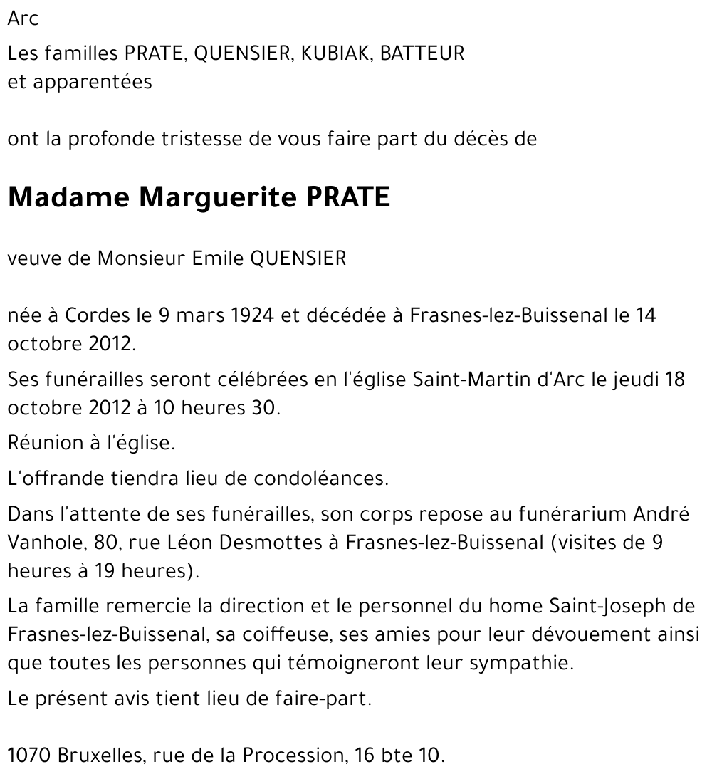 Marguerite PRATE