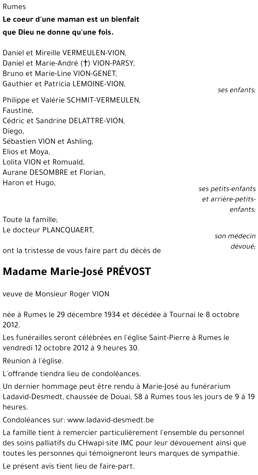 Marie-José PRÉVOST