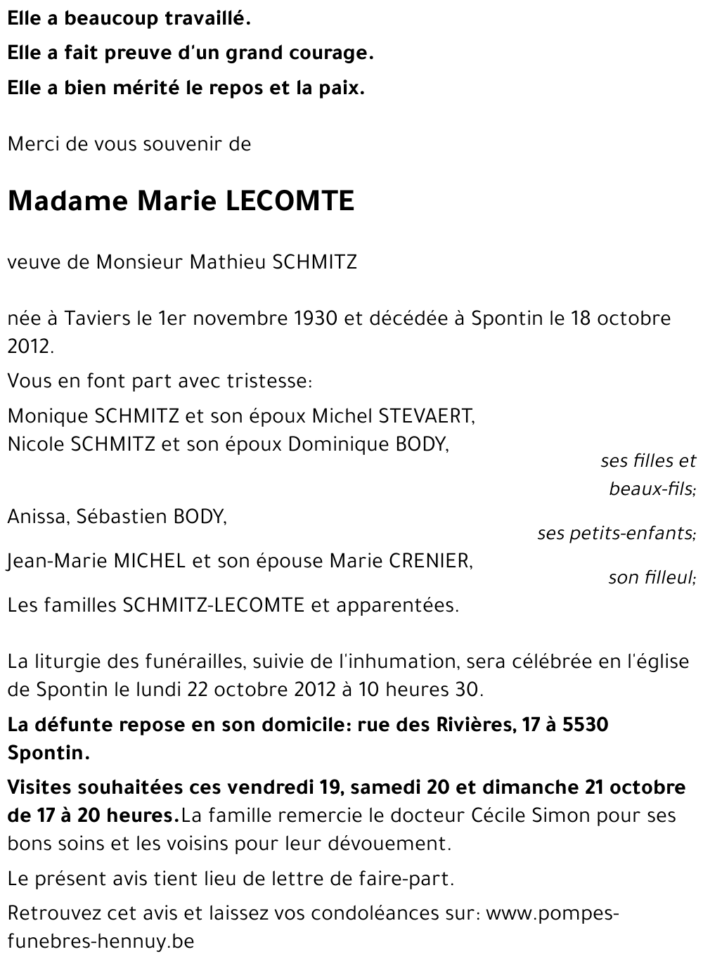 Marie LECOMTE