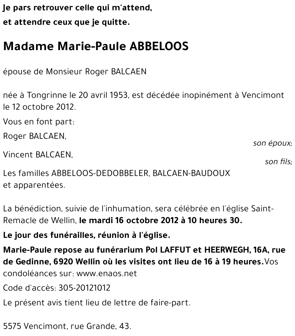 Marie-Paule ABBELOOS