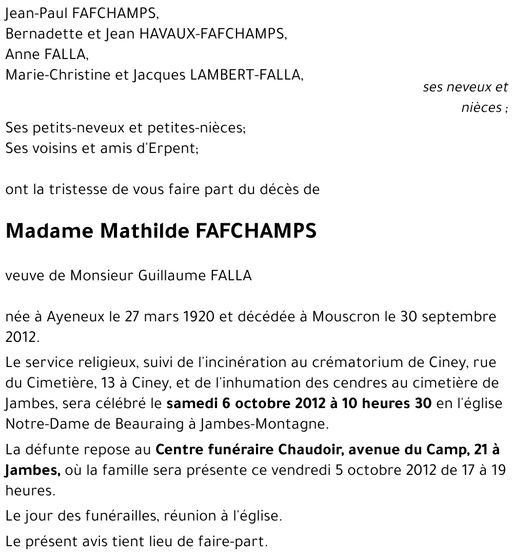 Mathilde FAFCHAMPS