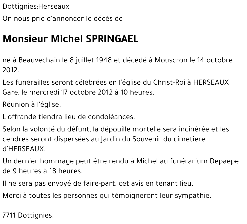 Michel SPRINGAEL