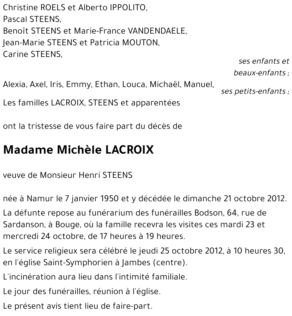 Michèle LACROIX