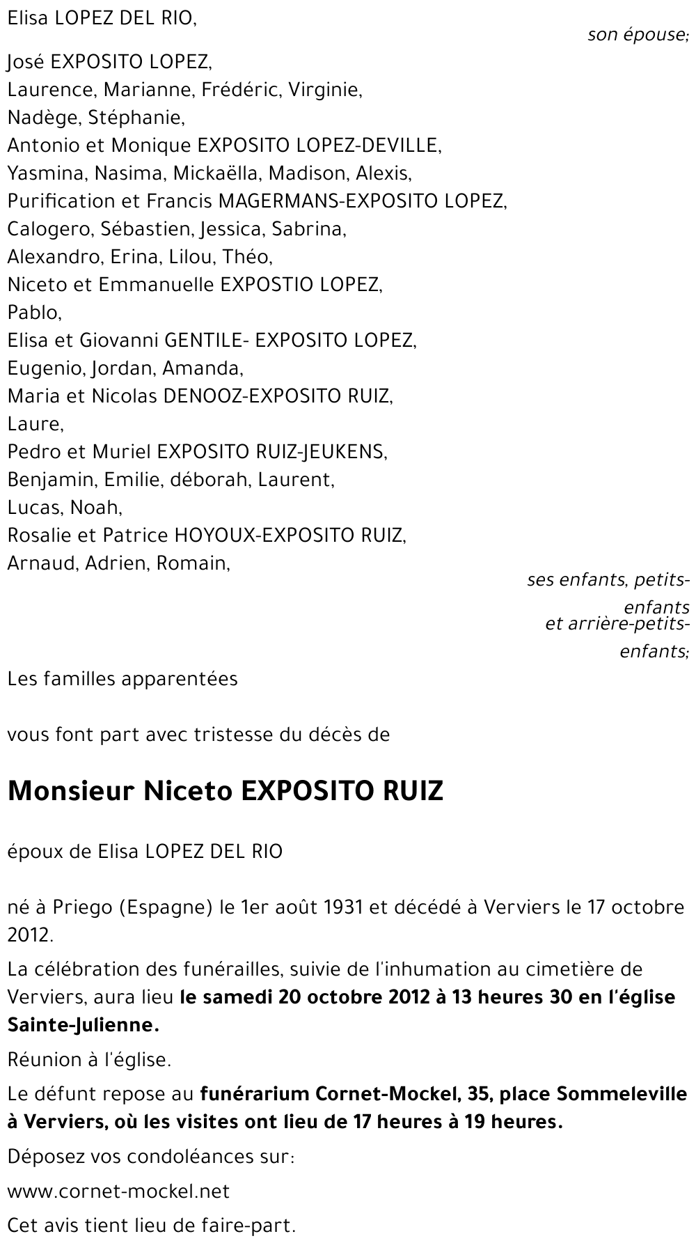 Niceto EXPOSITO RUIZ