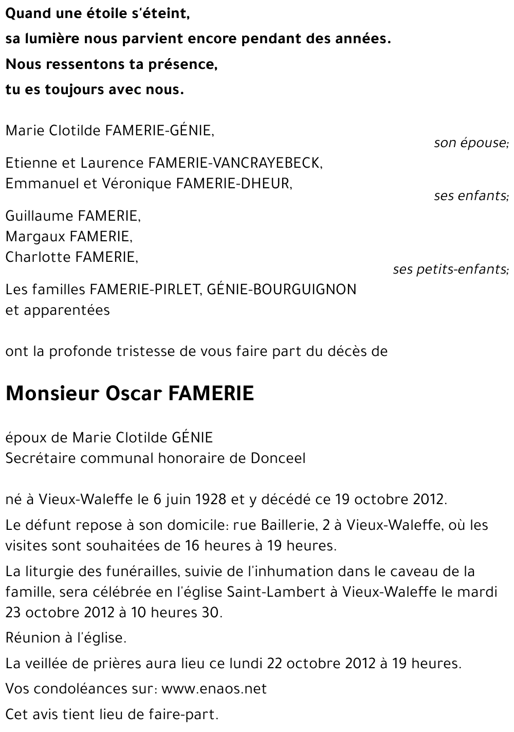 Oscar FAMERIE