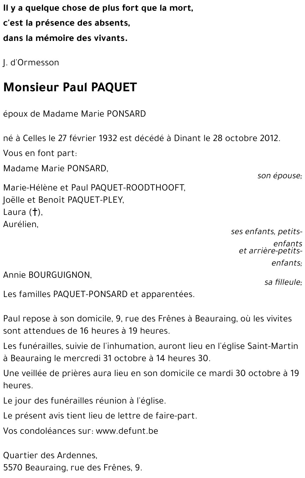 Paul PAQUET