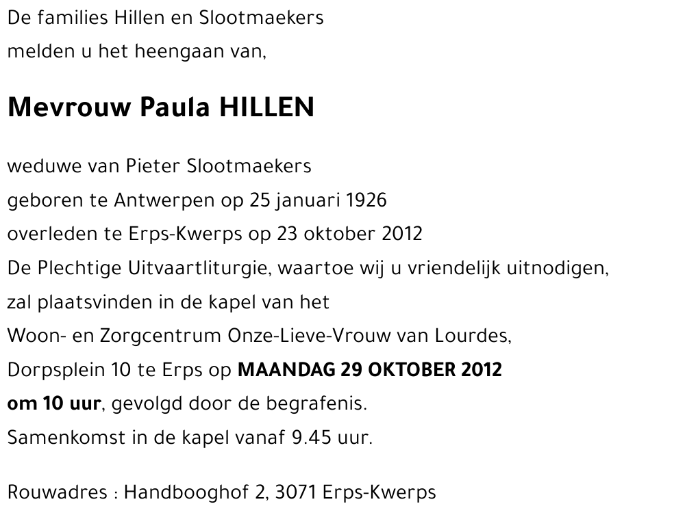 Paula HILLEN